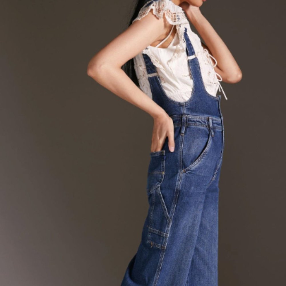 Anthropologie Blue Denim Jumpsuit